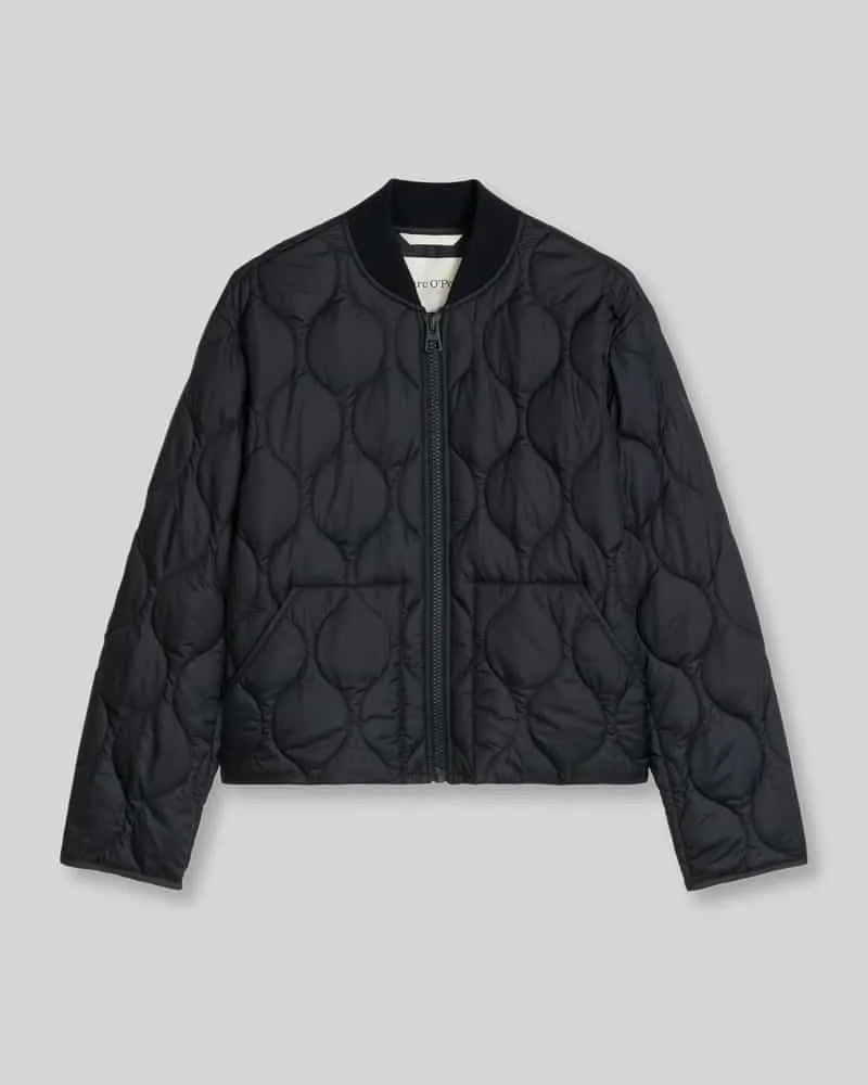 Marc O'Polo Relaxed Fit Bomberjacke mit gesteppter Struktur Dunkelblau