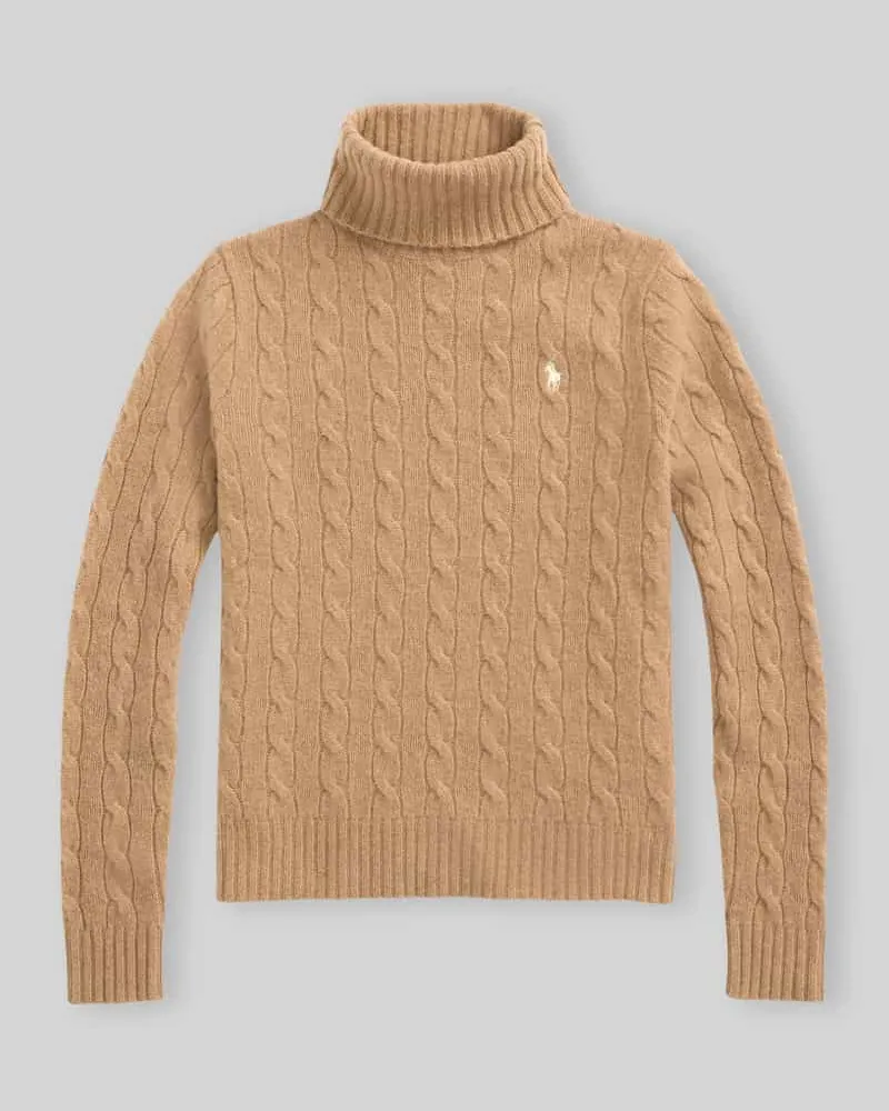 Ralph Lauren Regular Fit Rollkragenpullover aus Woll-Kaschmir-Mix Camel