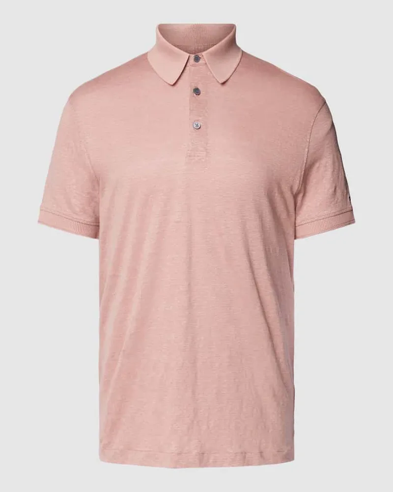 Tommy Hilfiger Regular Fit Poloshirt aus Leinen-Mix Terra