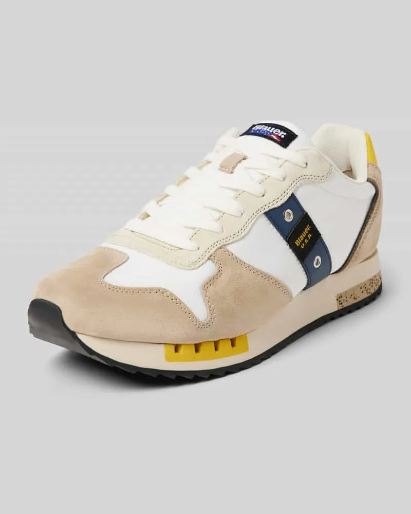 Blauer Sneaker mit Schnürverschluss Modell 'QUEENS Weiss