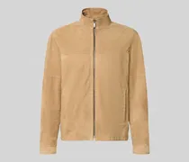 Regular Fit Lederjacke aus echtem Ziegenvelours Modell 'JIMMY-S