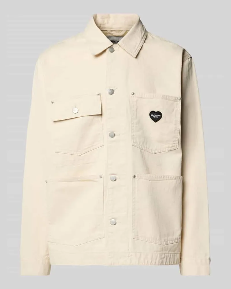 Carhartt WIP Jeansjacke mit aufgesetzten Taschen Modell 'DREWE CHORE Offwhite