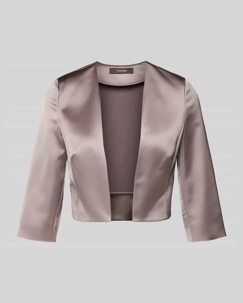 Vera Mont Kurzblazer mit offener Vorderseite Taupe