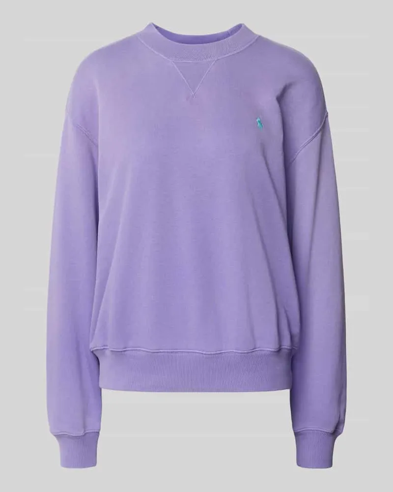 Ralph Lauren Oversized Sweatshirt mit Label-Stitching Lila