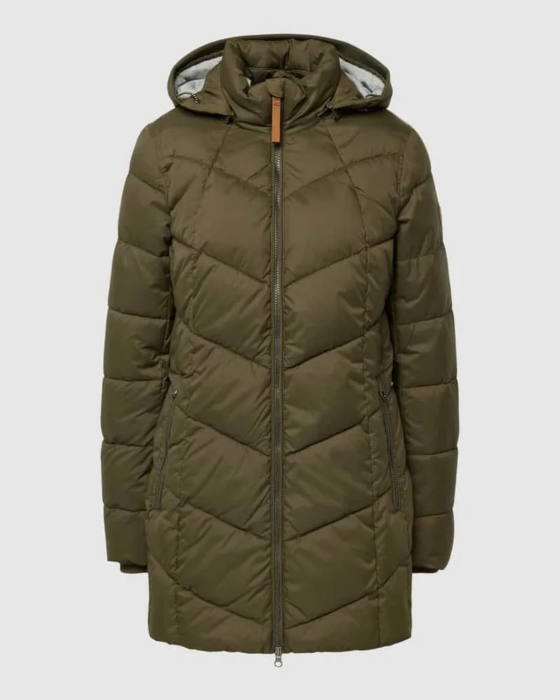 Camel Active Steppmantel mit abnehmbarer Kapuze Oliv