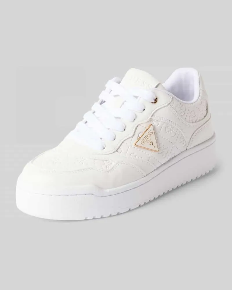 Guess Sneaker mit Label-Patch und -Prägung Modell 'MIRAM6 Weiss