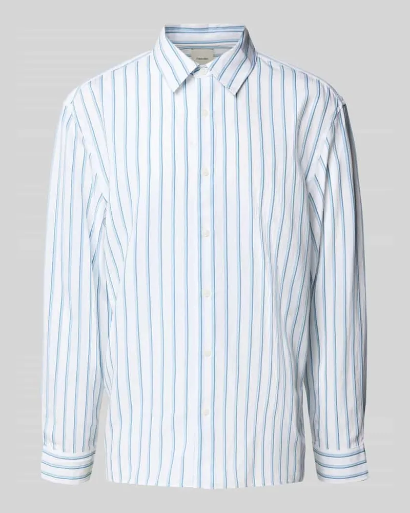 Calvin Klein Freizeithemd mit Kentkragen Bleu