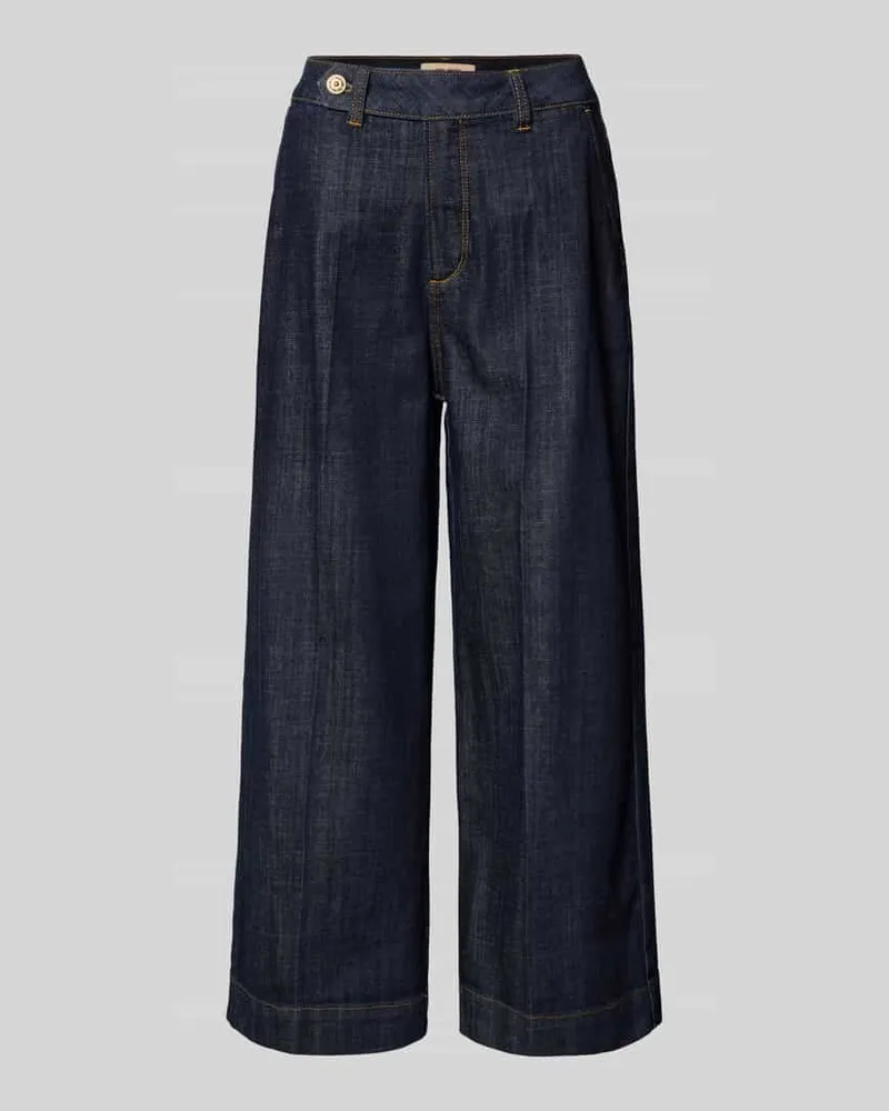 Mos Mosh Cropped Wide Leg Jeanshose Modell 'Bantry Nippon Dunkelblau