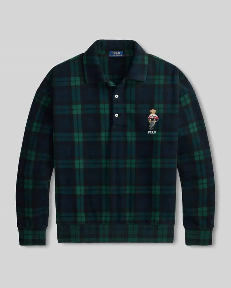 Ralph Lauren Relaxed Fit Sweatshirt aus Fleece mit Logo-Stitching Modell 'MAGIC Black