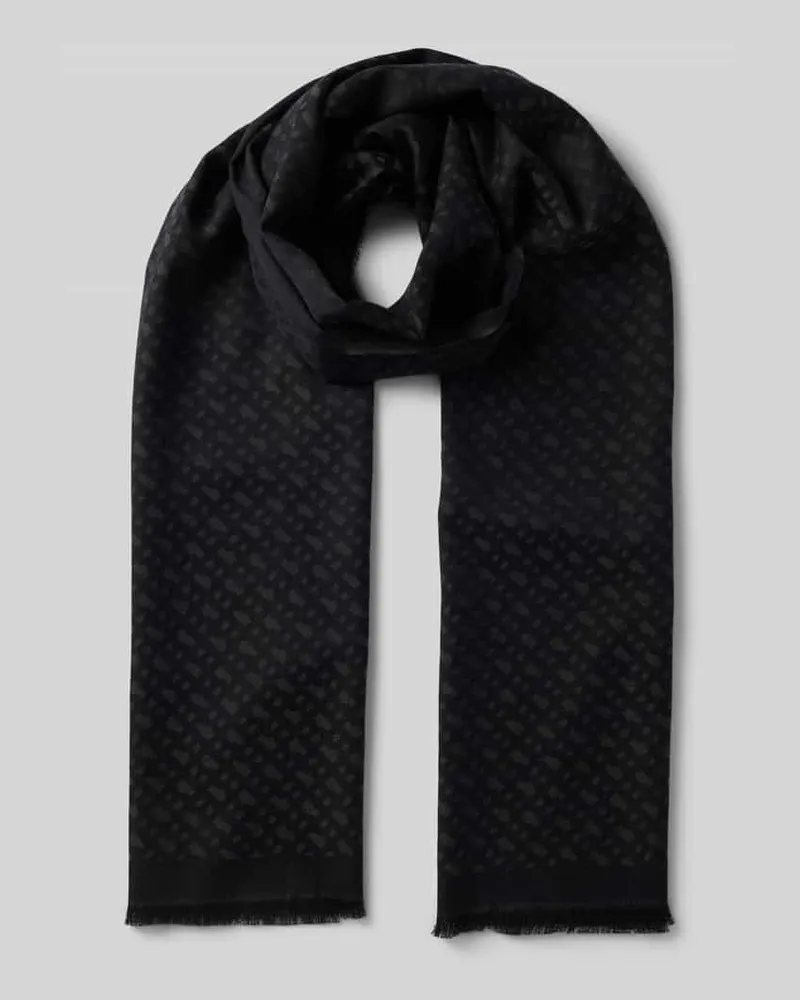 HUGO BOSS Schal aus Baumwollmix Black