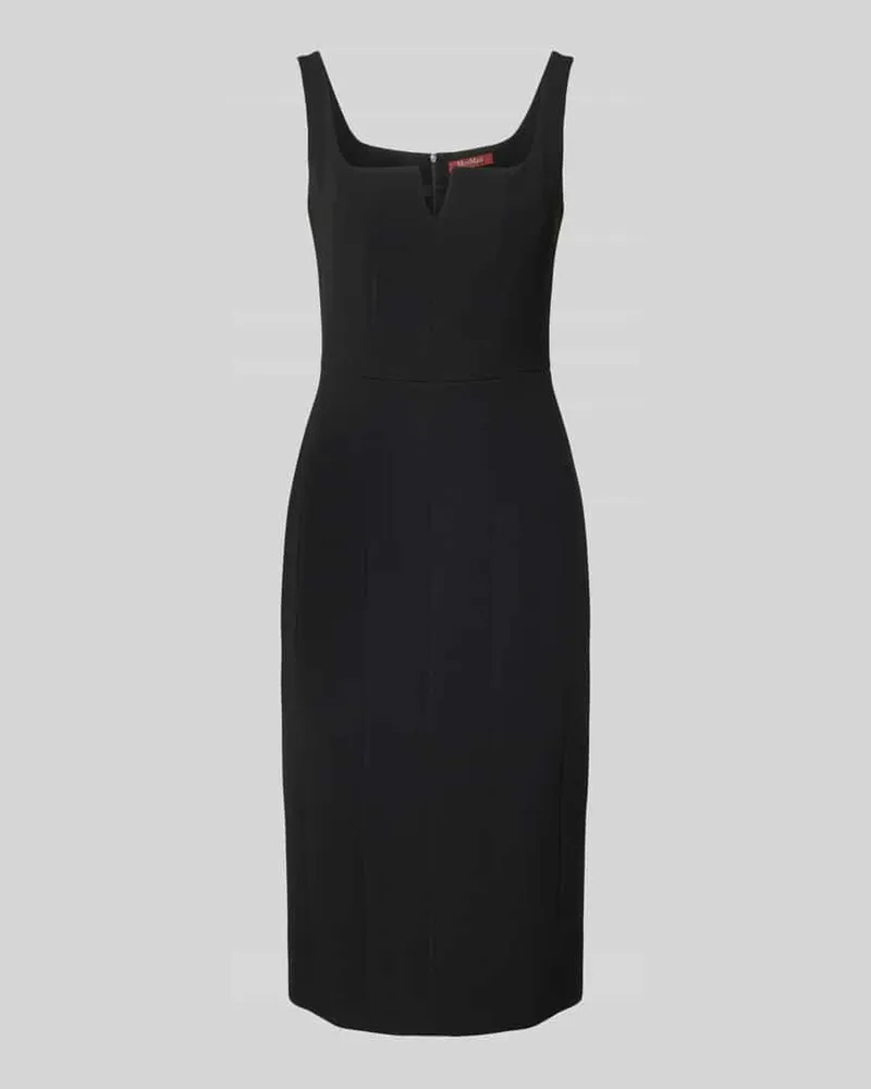 Max Mara Knielanges Kleid mit Nahtreißverschluss Modell 'ETRURIA Black