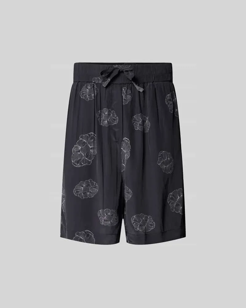Officine Generale Shorts aus reiner Viskose Black