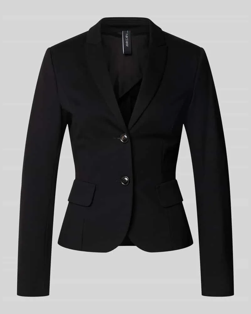 Marc Cain Slim Fit Blazer aus Viskose-Mix Black