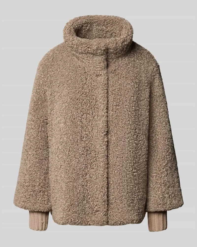 White Label Jacke mit Teddyfell Taupe