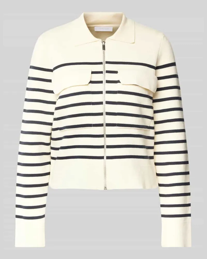 Rich&Royal Cardigan mit durchgehendem Reißverschluss Offwhite