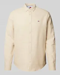 Tommy Hilfiger Regular Fit Flanellhemd mit Button-Down-Kragen Beige