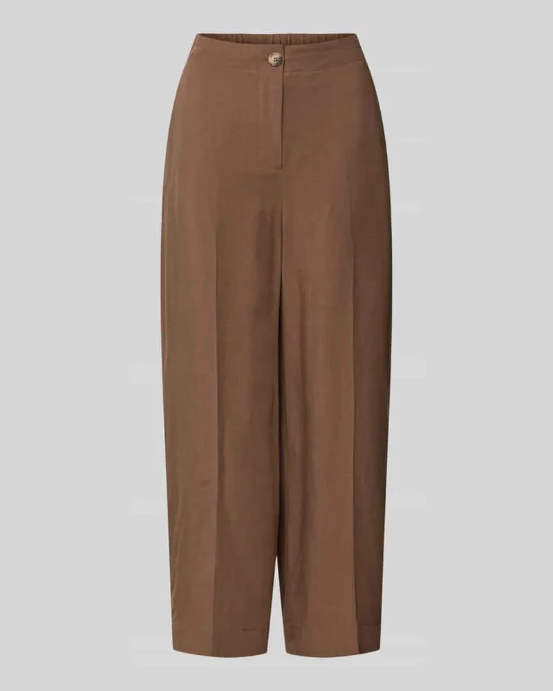 someday. Culotte mit Leinen-Anteil und elastischem Bund Modell 'Celino Hellbraun