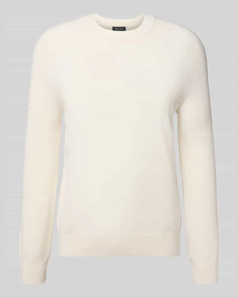 Maerz Strickpullover mit gerippten Abschlüssen Offwhite