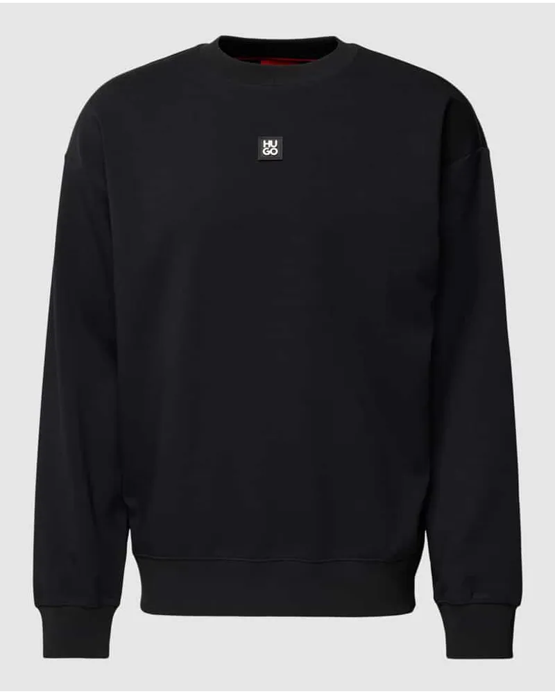 HUGO BOSS Sweatshirt mit Label-Patch Black