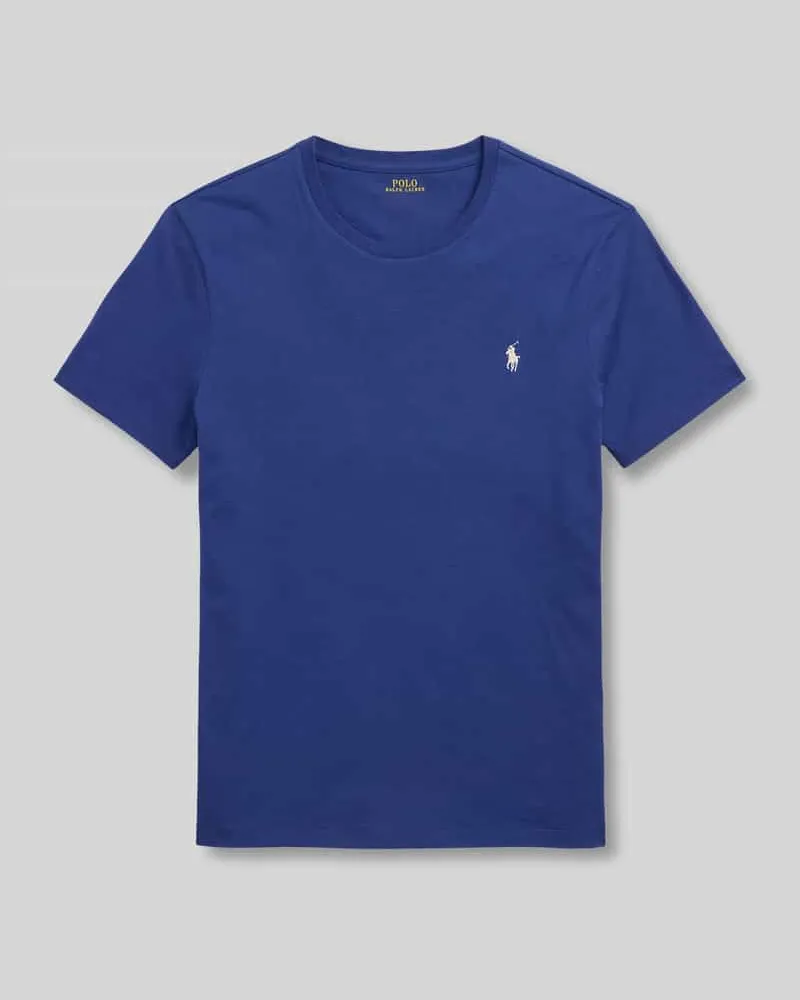Ralph Lauren Regular Fit T-Shirt aus reiner Baumwolle Blau