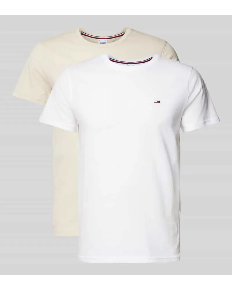 Tommy Hilfiger T-Shirt mit Label-Stitching Beige