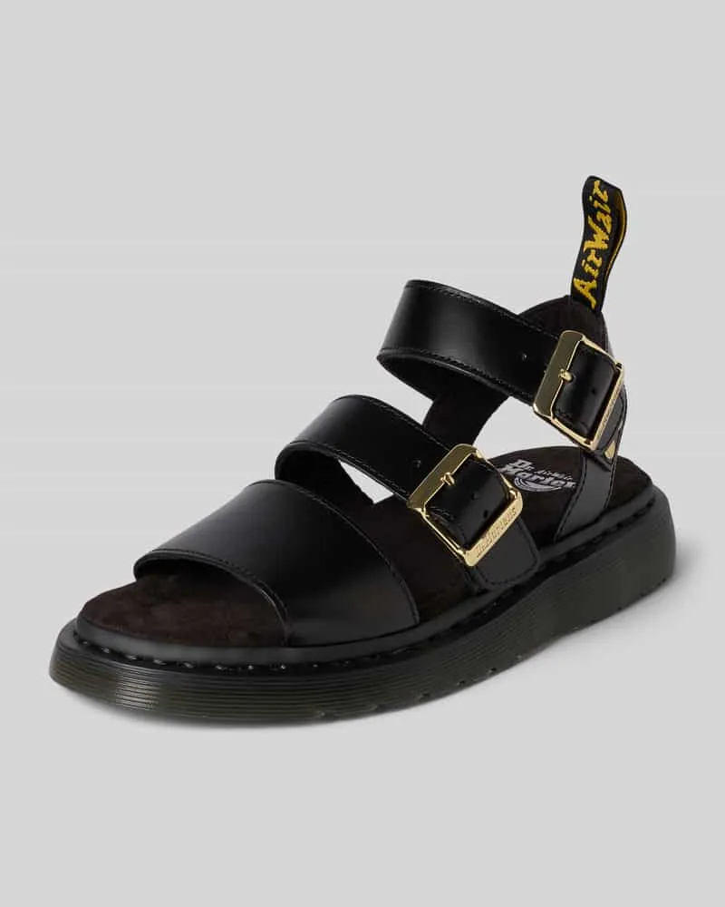 Dr.Martens Strap Sandalen aus Leder mit Dornschließen Modell 'Gryphon Black