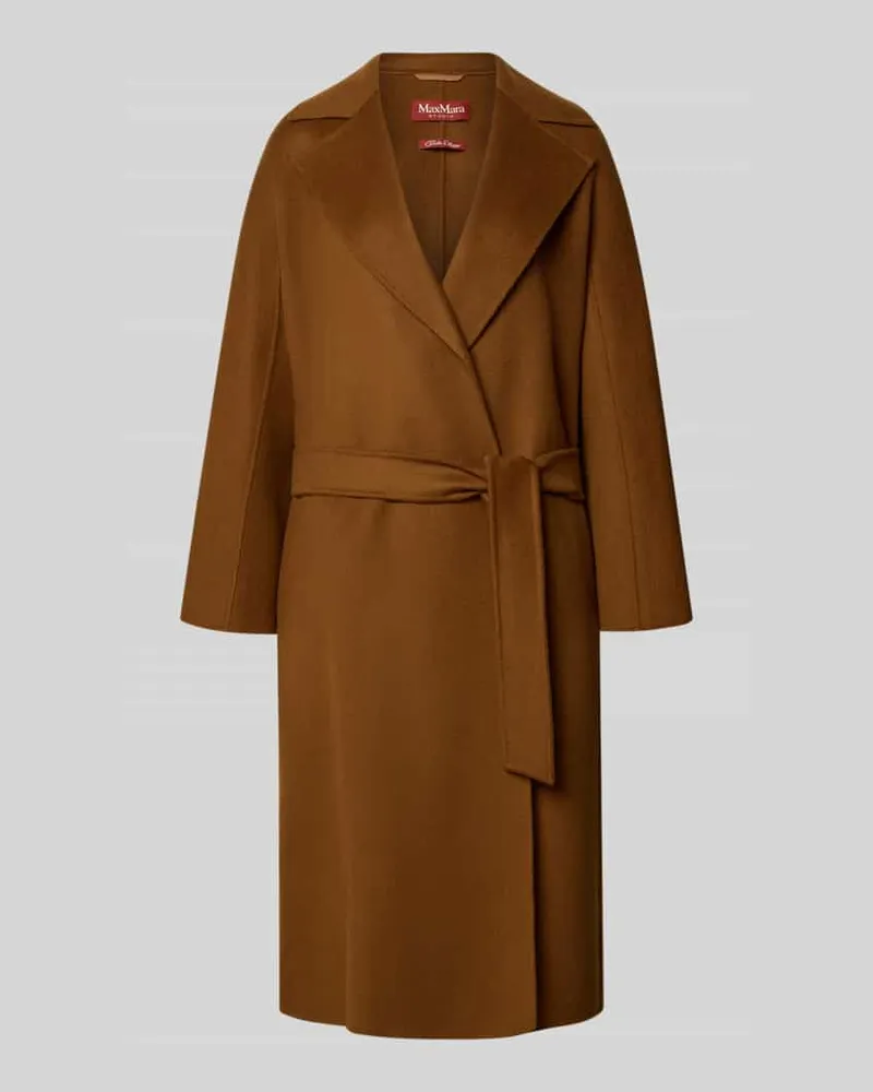 Max Mara Regular Fit Wollmantel mit Kaschmir-Anteil Modell 'CLES Dunkelbraun