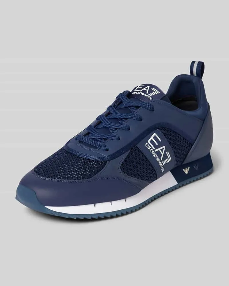 EA7 Sneaker mit Label-Details Modell 'BLACK AND WHITE Marine