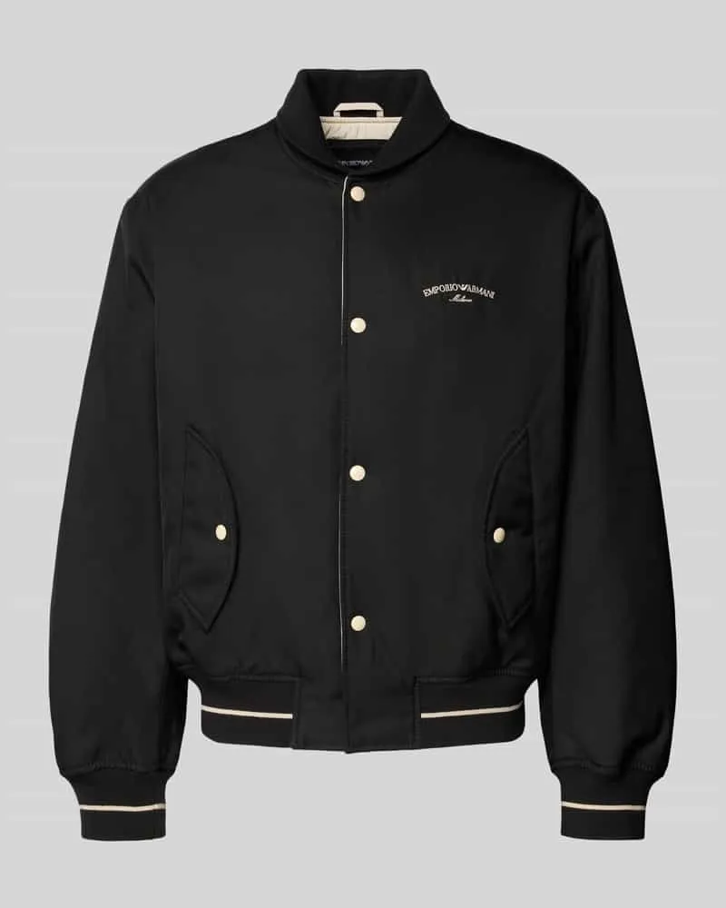 Emporio Armani Bomberjacke mit Stehkragen Black