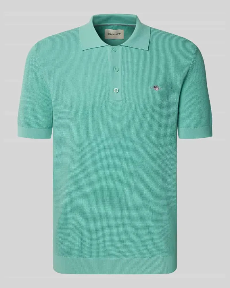 Gant Regular Fit Poloshirt mit Label-Stitching Tuerkis