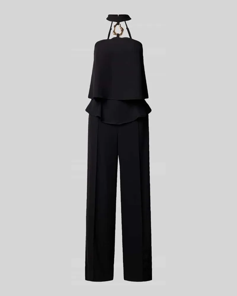Rinascimento Cocktail-Jumpsuit in Layering-Optik Black