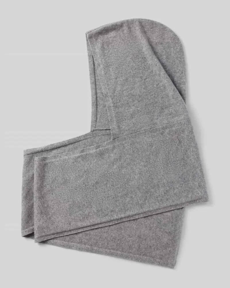 Christian Berg Balaclava aus reinem Kaschmir mit offener Front Graphit