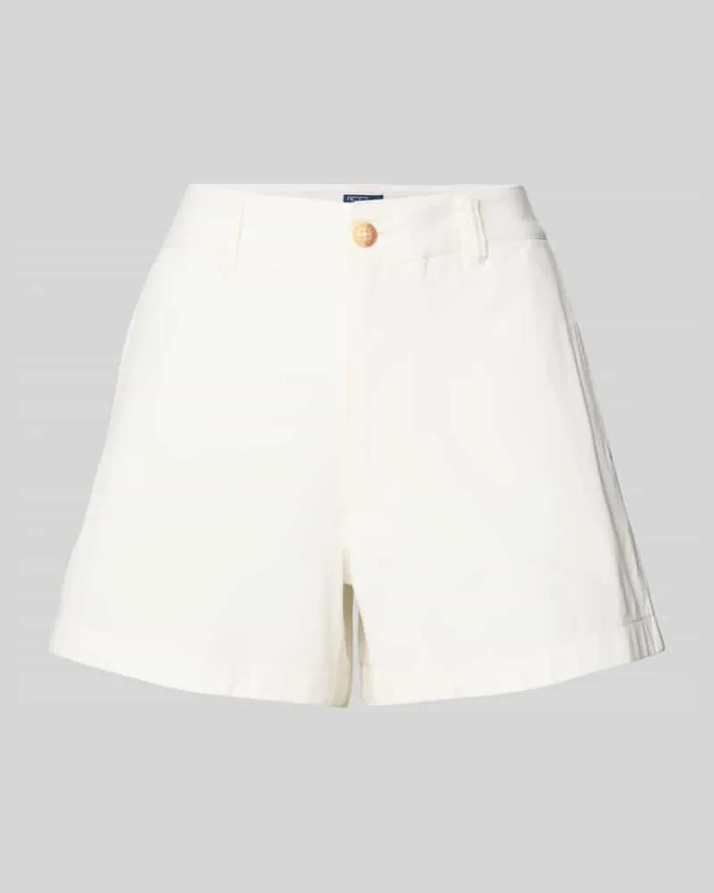 Ralph Lauren Loose Fit Bermudas aus reiner Baumwolle Weiss