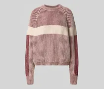 Loose Fit Pullover aus Woll-Mix Modell 'RIB ARTWORK KNIT