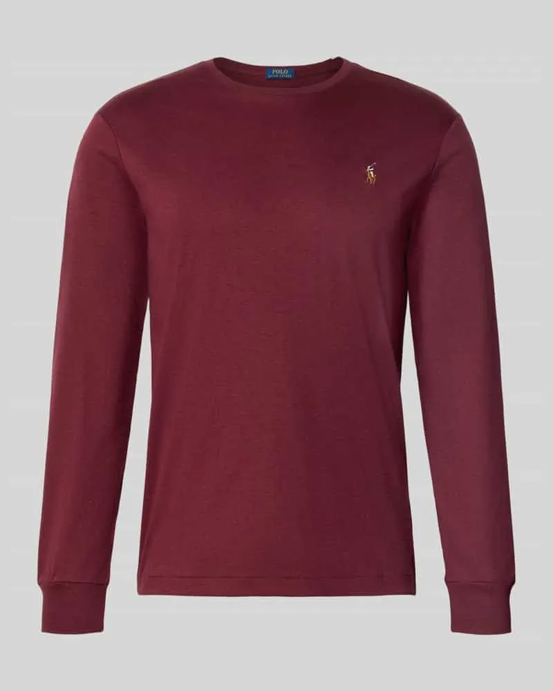 Ralph Lauren Longsleeve mit gerippten Abschlüssen Bordeaux