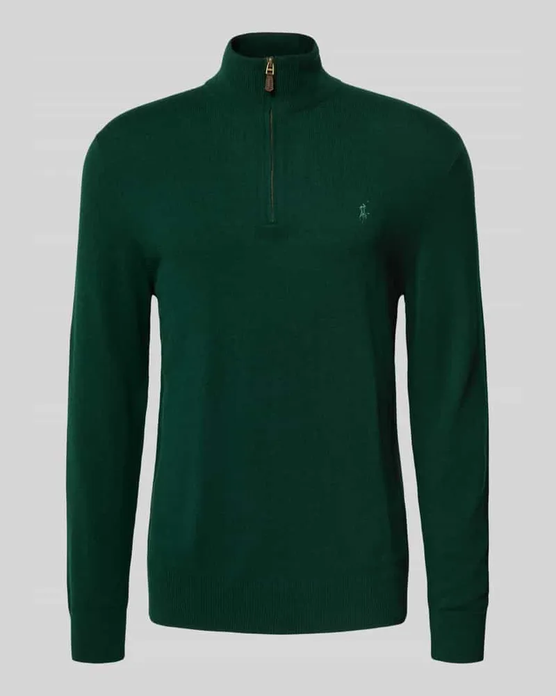 Ralph Lauren Strickpullover mit gerippten Abschlüssen Dunkelgruen