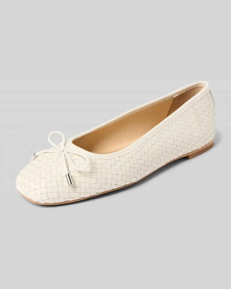 Inuovo Ballerinas aus Leder mit Schleifendetail Offwhite