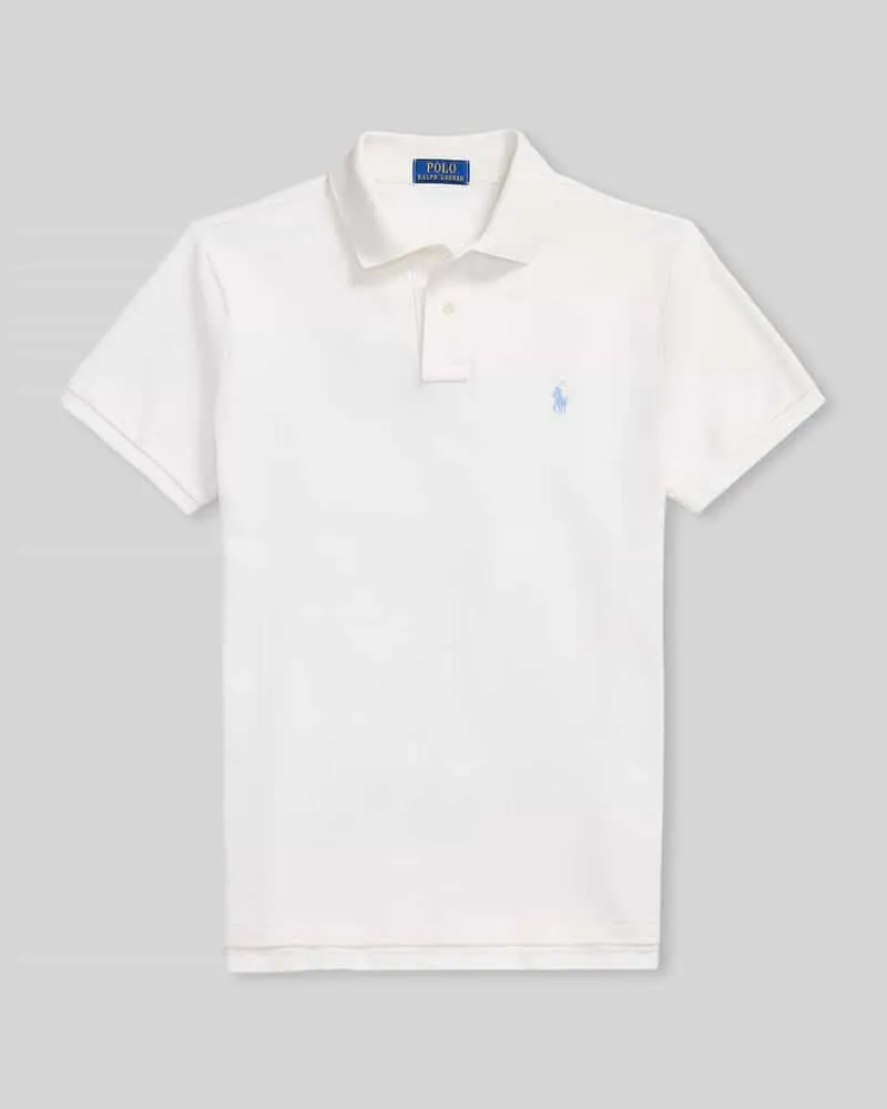 Ralph Lauren Regular Fit Poloshirt aus reiner Baumwolle Offwhite