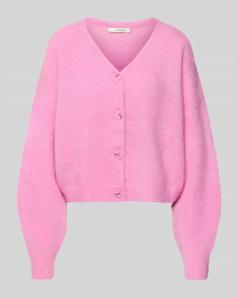 Gestuz Strickjacke mit V-Ausschnitt Modell 'debbie Pink