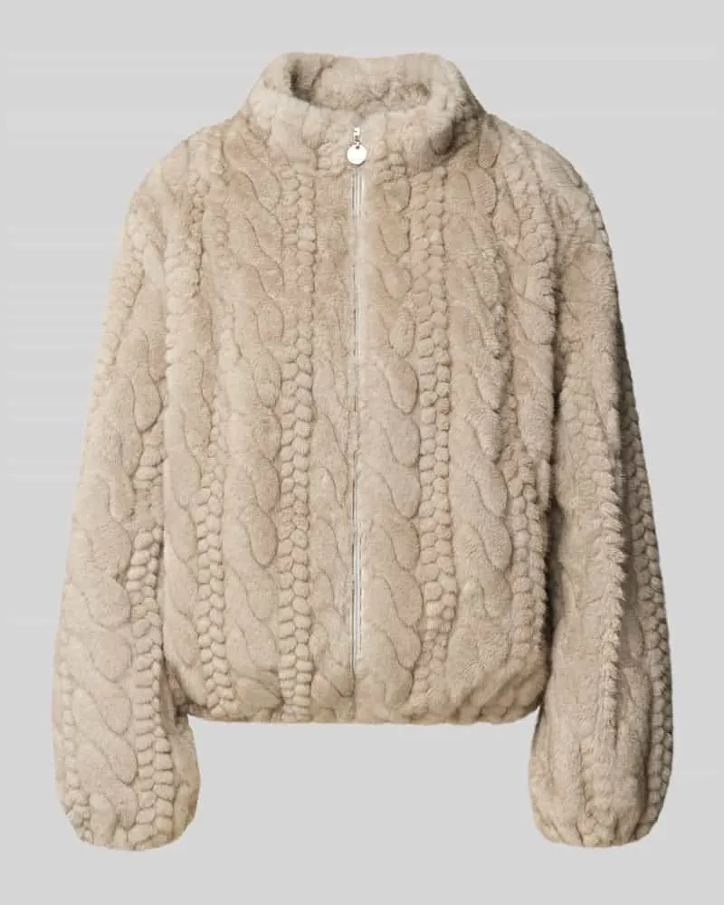 S.Oliver Webpelzjacke mit Strukturmuster Beige