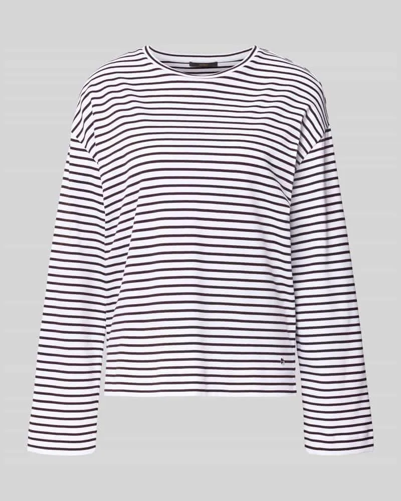 windsor. Longsleeve im Allover-Look mit Rundhalsausschnitt Bordeaux