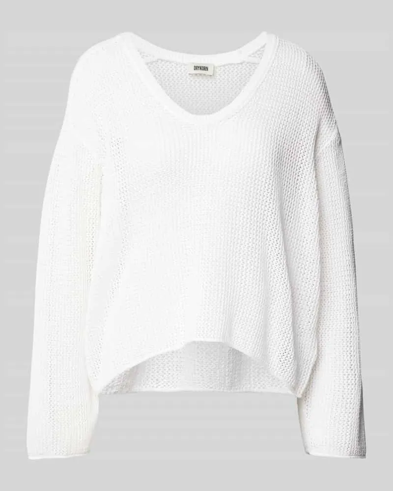 Drykorn Strickpullover mit überschnittenen Schultern Modell 'MAIJA Weiss