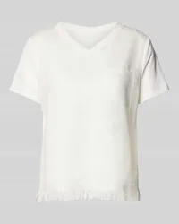 Marc Cain Blusenshirt mit aufgesetzter Brusttasche Offwhite