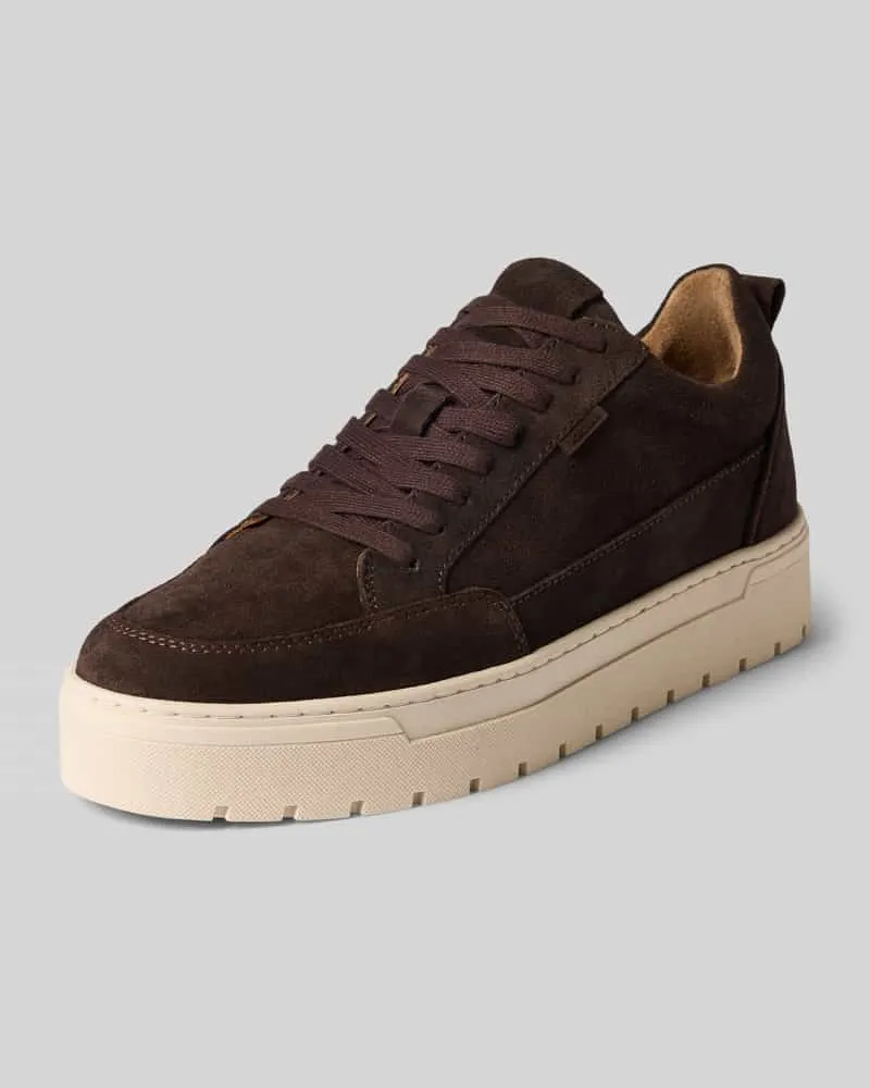 PS Poelman Sneaker aus echtem Leder Modell "IVAR-102 Dunkelbraun