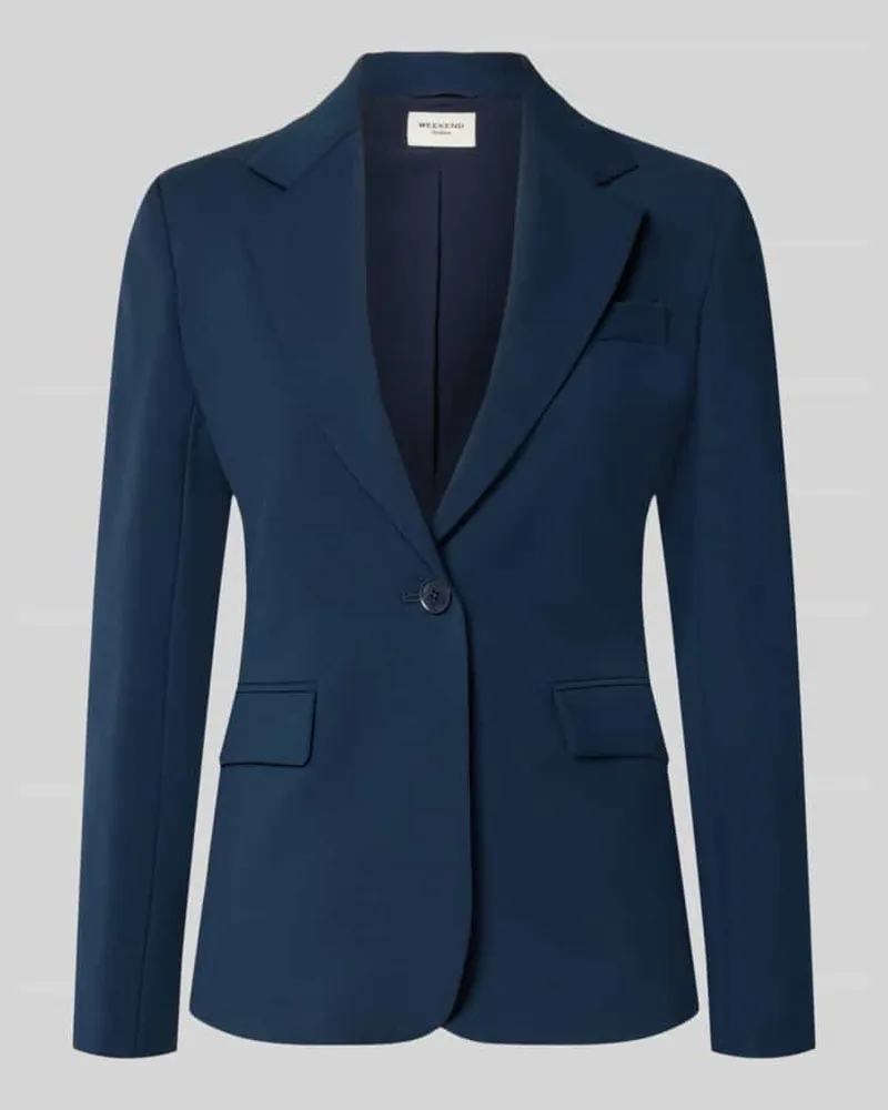 Max Mara Regular Fit Longblazer aus reiner Schurwolle Modell 'WKDLAMINE Marine