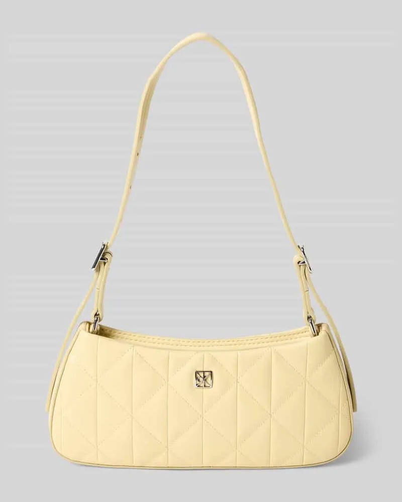 Calvin Klein Shoulder Bag mit Logo-Detail Modell 'Quilted Hellgelb