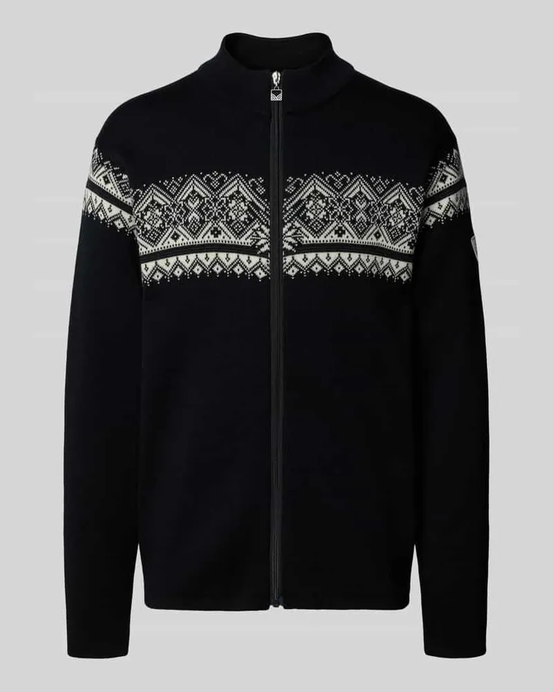 Dale of Norway Strickjacke aus Wolle mit Stehkragen und Reißverschluss Black