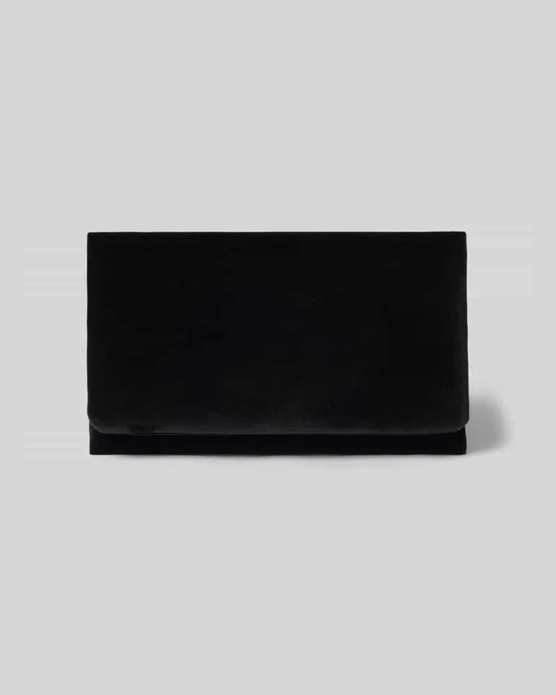Abro Clutch aus Leder mit Reißverschlussfach innen Black