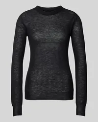 Joseph Pullover mit gerippten Abschlüssen Black