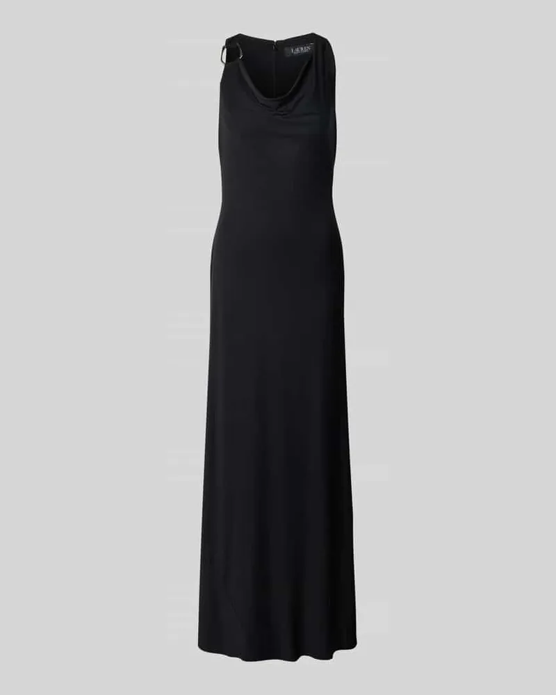 Ralph Lauren Abendkleid mit Wasserfall-Ausschnitt Modell 'ELKANAH Black